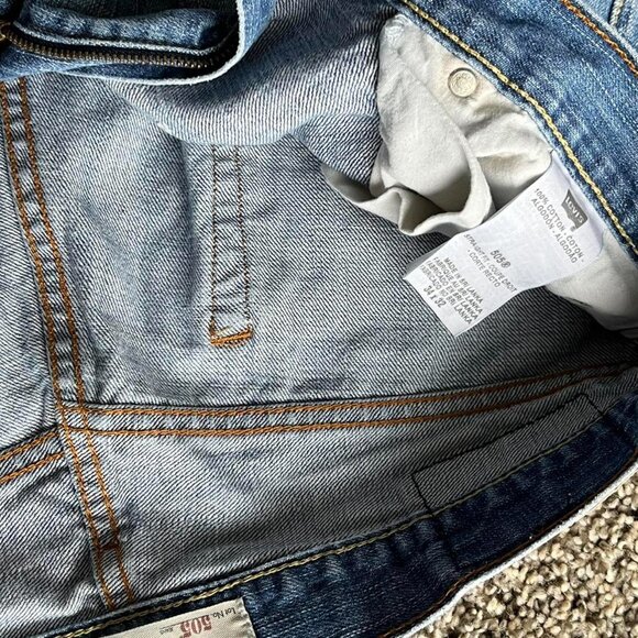 Levis 505 Straight Fit Denim Jeans Mens 34x32 100% Cotton Pants - Picture 3 of 8